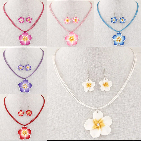 Fluttering Flower Necklace & Earrings